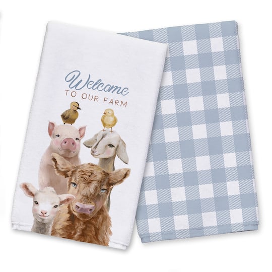 Baby Farm Animals Welcome 16" x 25" Towel Set